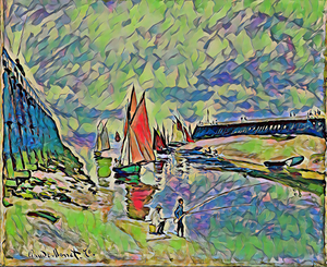 Le port de Trouville Breakwater at Trouville Low  1698624053.5266