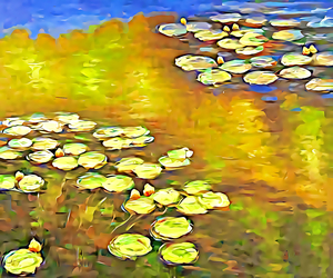 Lilies by Monet digitized
