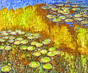 Lilies by Monet impressionist