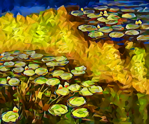 Lilies by Monet polyart