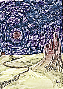 Monet Oil Painting Weeping Willow dig graphic