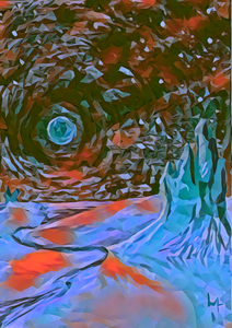 Monet Oil Painting Weeping Willow dig poly
