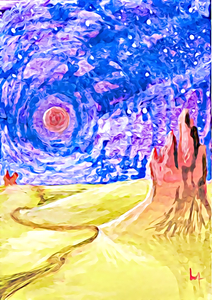 Monet Oil Painting Weeping Willow digitized