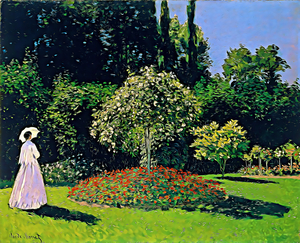 Woman in the Garden 1867 digitized