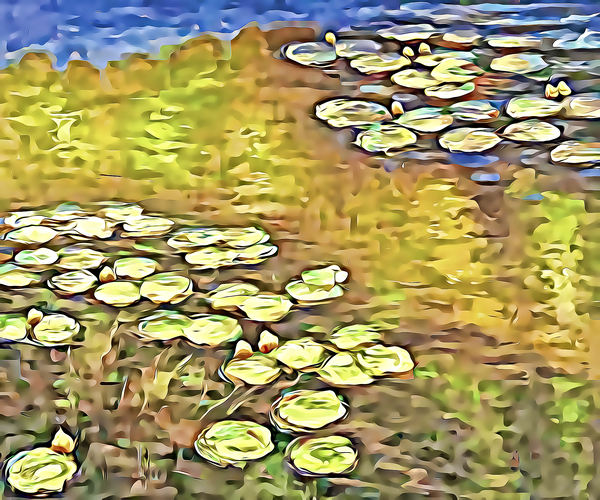 Lilies by Monet digitized2  Print