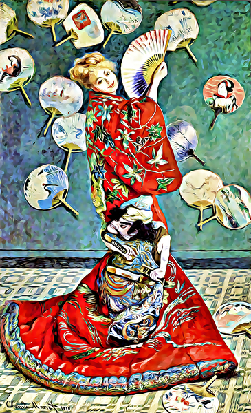 Madame Monet en costume japonais 1876 dig
