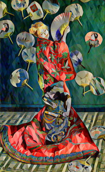Madame Monet en costume japonais 1876 poly