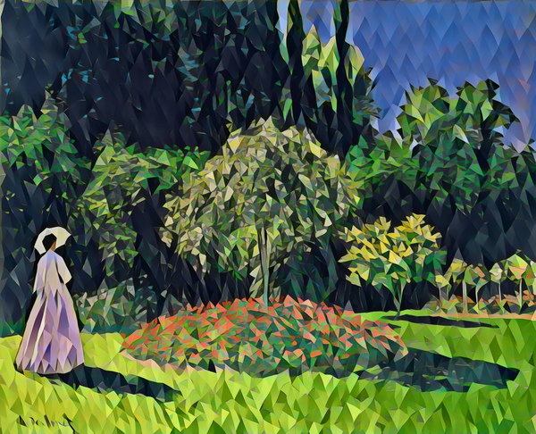 Woman in the Garden 1867 dig poly  Print