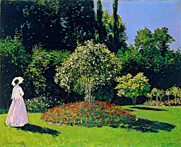 Woman in the Garden 1867 digitized