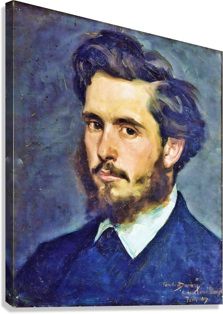 Carolus Duran Portrait de Claude Monet  Canvas Print