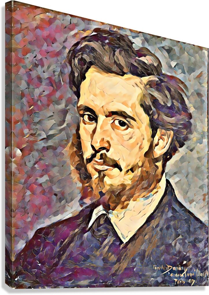Carolus Duran Portrait de Claude Monet oil2  Canvas Print