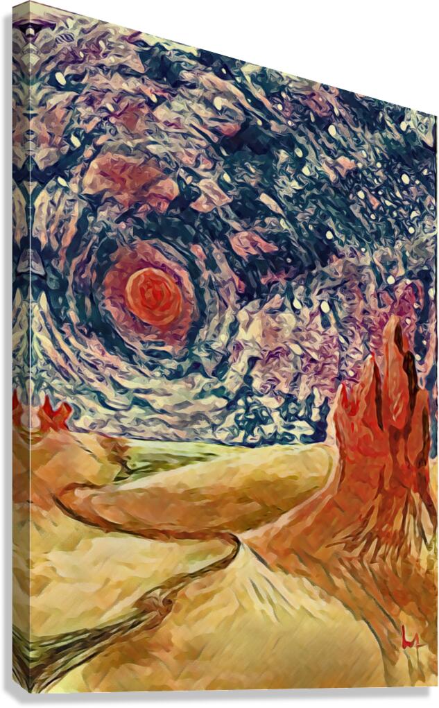 Monet Oil Painting Weeping Willow dig pastel  Canvas Print