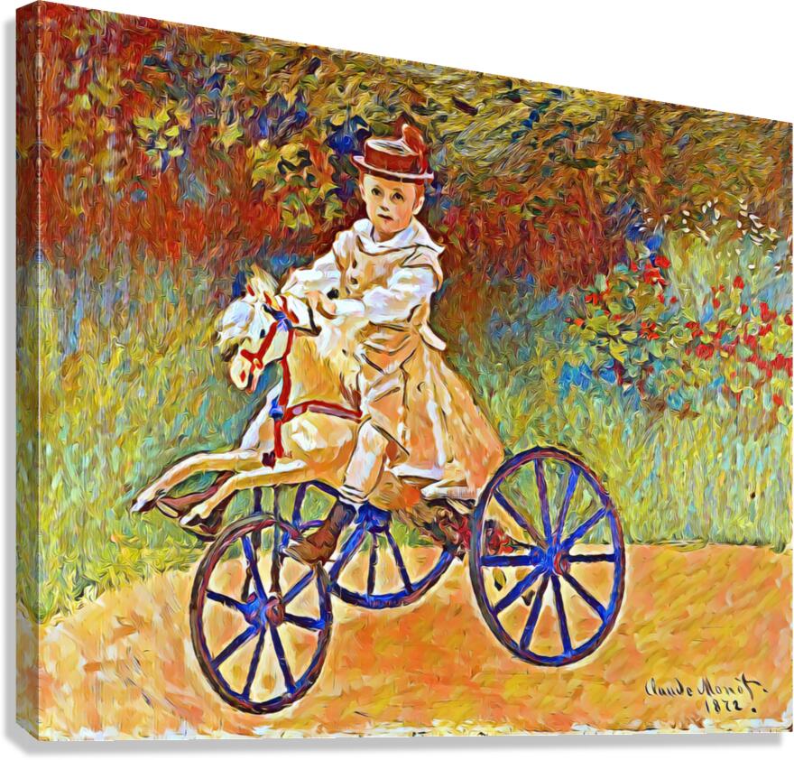 Jean Monet On His Hobby Horse 1872 imp  Canvas Print
