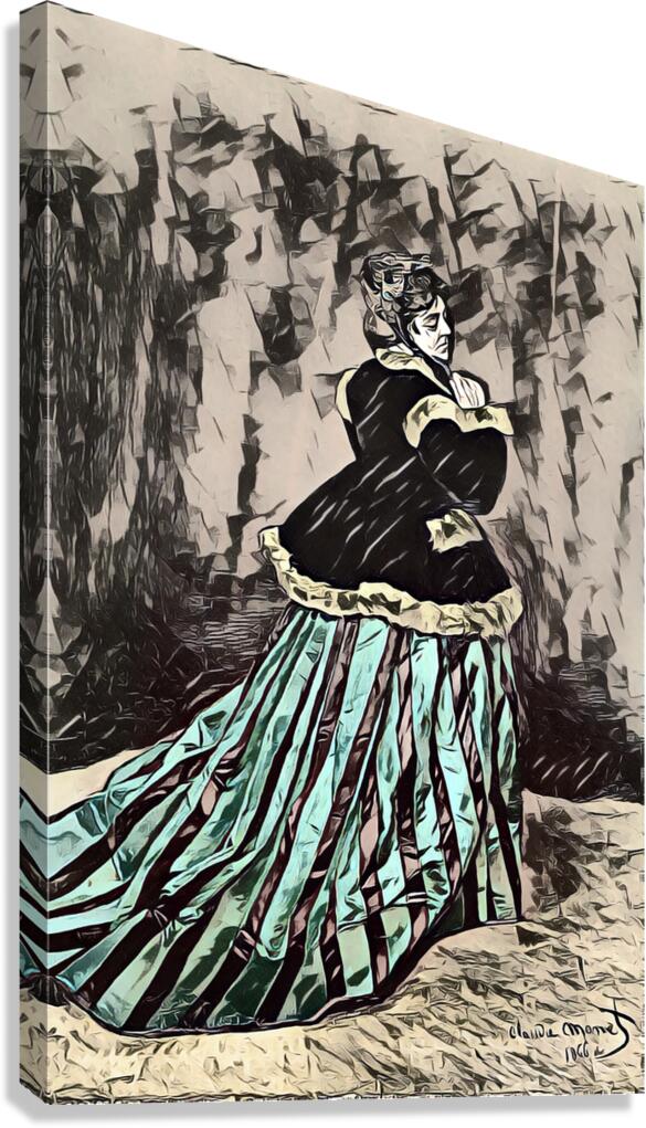 Claude Monet Camille ink  Canvas Print