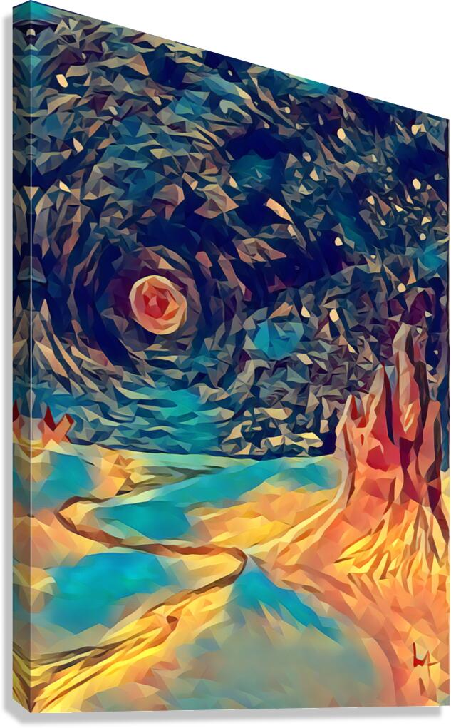 Monet Oil Painting Weeping Willow dig polyart  Canvas Print