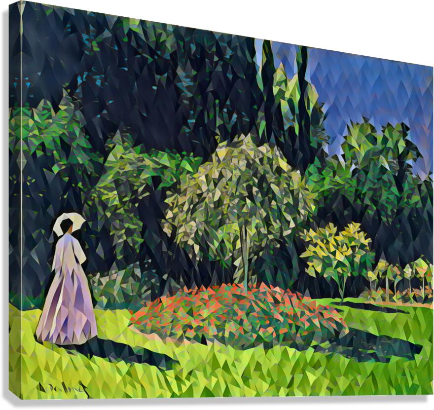 Woman in the Garden 1867 dig poly  Canvas Print