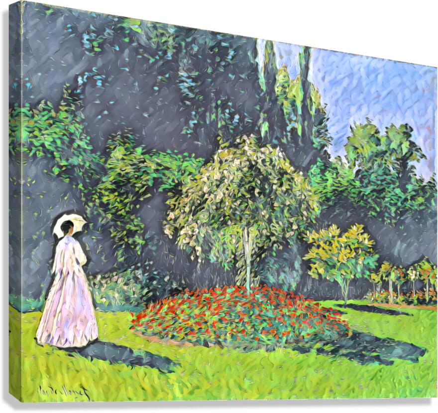 Woman in the Garden 1867 dig imp  Canvas Print