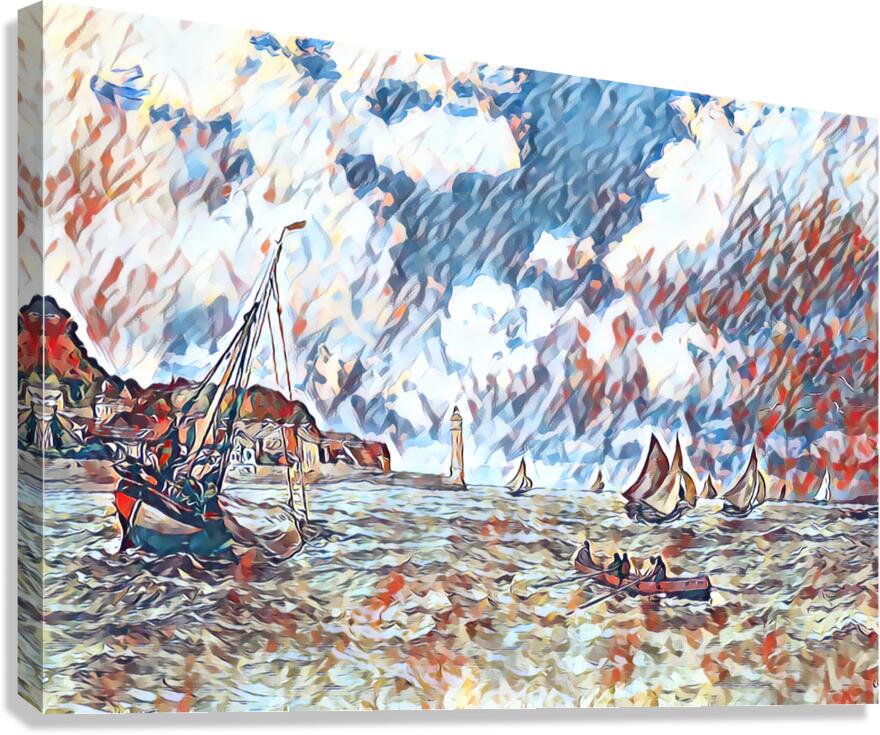 Monet Mouth of the Seine impressionist  Canvas Print