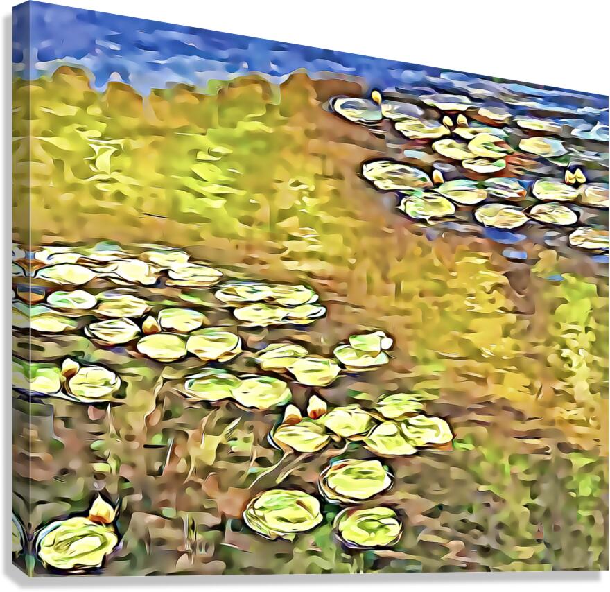 Lilies by Monet digitized2  Canvas Print