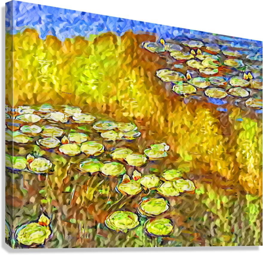 Lilies by Monet impressionist  Canvas Print