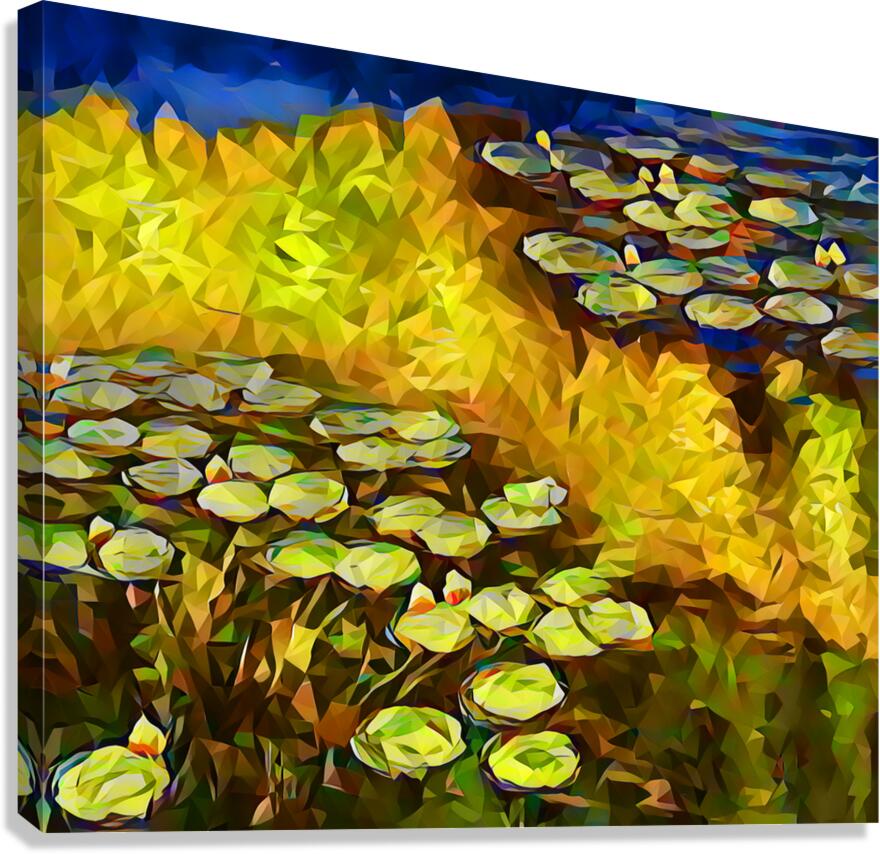 Lilies by Monet polyart  Canvas Print