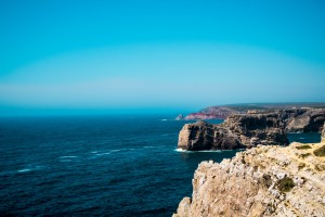 beach sea coast rock ocean horizon