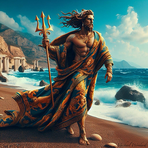 God Poseidon by Michael Woodard