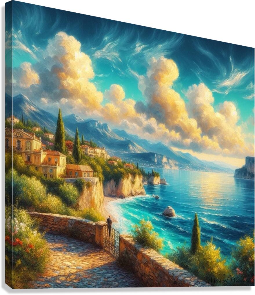 Tranquility by the Sea by Michael Woodard  Canvas Print