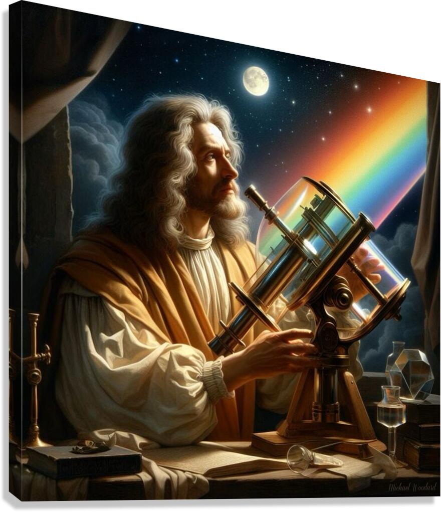Sir Isaac Newton by Michael Woodard Canvas Print