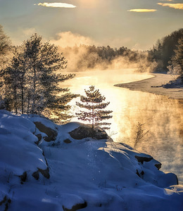 Winter Morning Along the Androscoggin