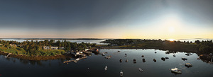 Mackerel Cove Panorama - Maine Coast Wall Art