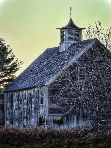 Highland Road Barn - Maine Country Wall Art Print