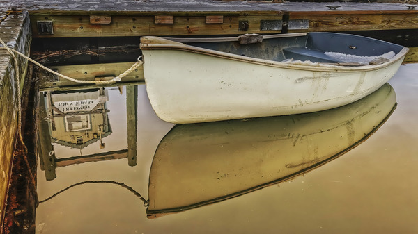 Skiff On A Mirror - Maine Coastal Wall Art Print