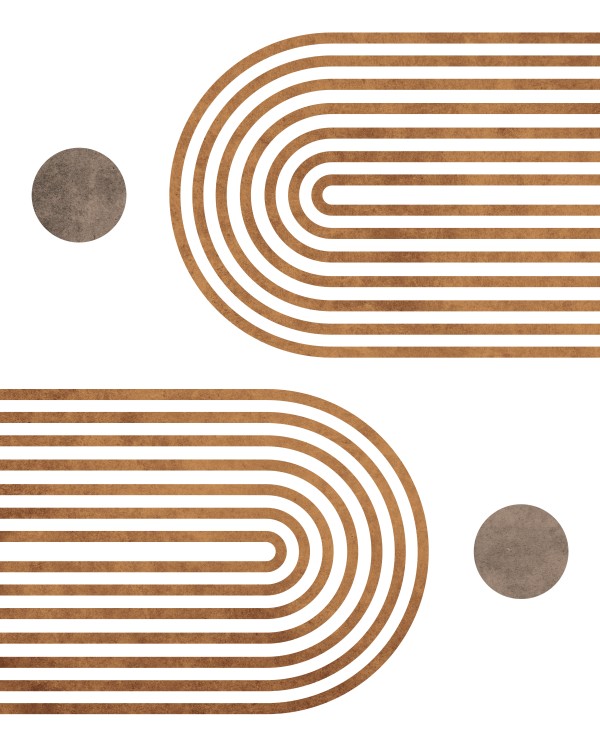 Arches on White - Minimal Geometric Abstract 2 by Cosmic Soup