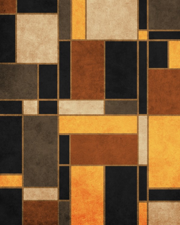 Mondrian Composition Black - Abstract Expressionism 1 by Cosmic Soup