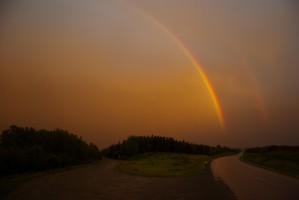 Rainbow over the Alaska Highway