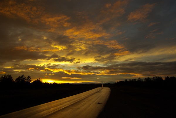 Alaska Highway Sunset Print