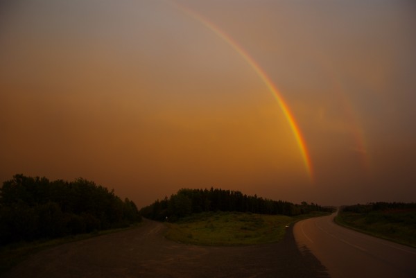 Rainbow over the Alaska Highway Print