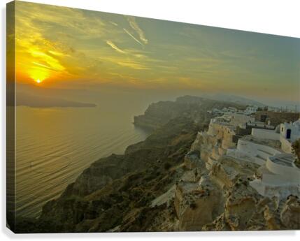 Santorini Sunset Canvas Print