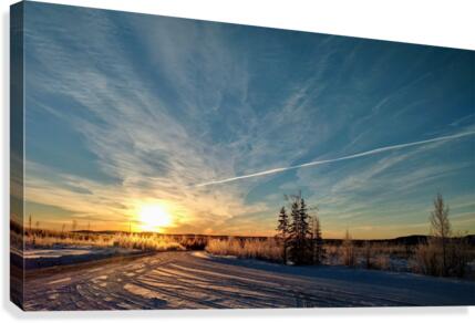 Winter Sunset Canvas Print