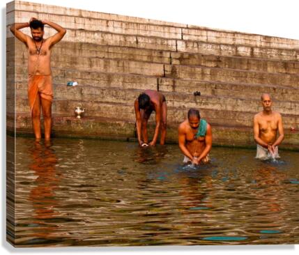  Bathing Ganges  Canvas Print