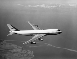 1960s BOEING 747 COMMERCIAL PLANE IN FLIGHT 176585
