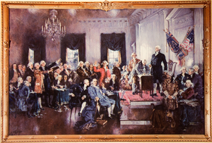 PAINTING OF SIGNING US CONSTITUTION SEPT 17 1787 183546