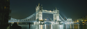 Tower Bridge lit up at night London England 22900