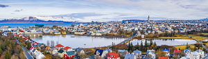 Aerial Drone Shot of Reykjavik Autumn Iceland 233615