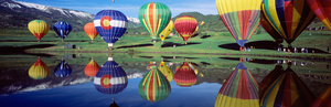 Reflection Of Hot Air Balloons On Water Colorado 43400