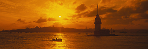 Sunset over a river Bosphorus Istanbul Turkey 43941