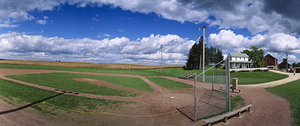 Clouds over a baseball field Dyersville Iowa US 45687