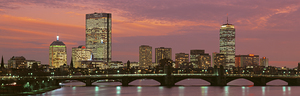 Back Bay Skyline dusk Boston Massachusetts USA 46148