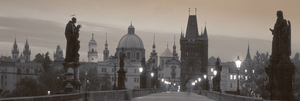 B&W Charles Bridge Prague Czech Republic 92054